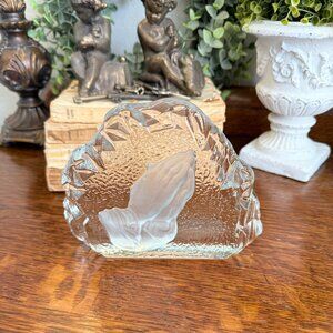 1950's Viking Glass Praying Hands